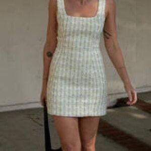 Twiggy Mini Dress | Limon Shimmer Tweed - 12 / Limon Shimmer Tweed